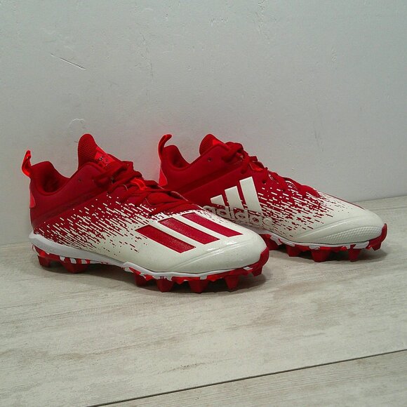 Adidas  Red & White Three Strife Life Football Cleats EH3442 Size 11.5 - Picture 1 of 12